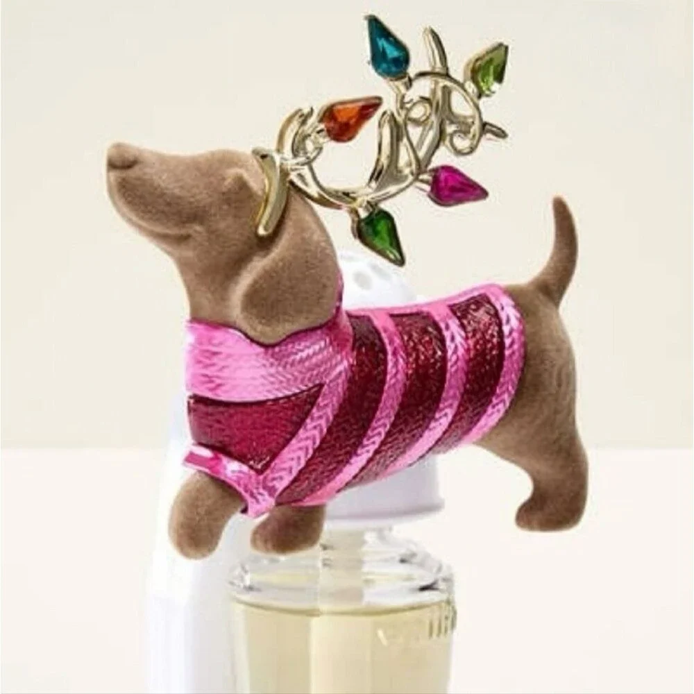 BBW Festive Reindeer Dachshund Dog Wallflower Plug 2025 Doxie Wiener Dog New OOS - Picture 8 of 8